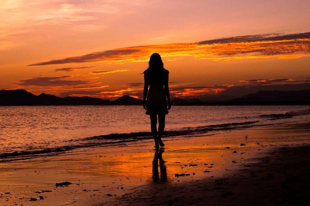 beach at evening