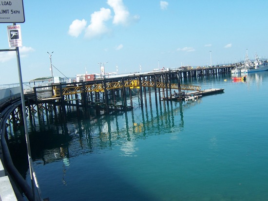bars along the Darwin pier