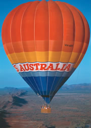 ballooning in the middle of the australian outback