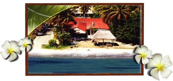 aerial view of travellers beach resort in nadi fiji