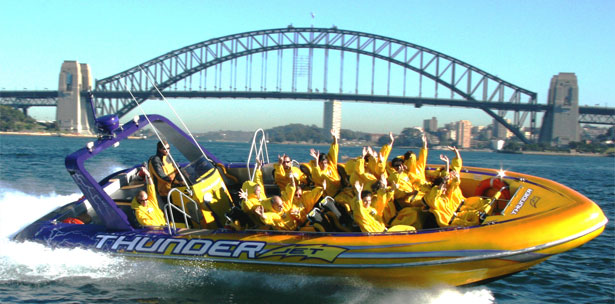 jet boating on sydney harbour
