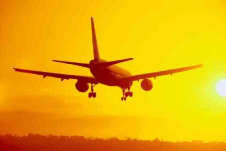 an airliner landing at an airport in fiji