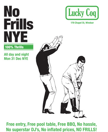luckycoq nye 2012 Lucky Coq NYE BBQ- Monday 31st December 2012