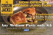 Cousin Jacks Pasty Company, Bondi Voucher To Use This January