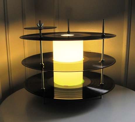 Vinyl Record Table Lamp