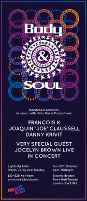 N2S_BS_eflyer_Oct13 Body & Soul at Electric Brixton