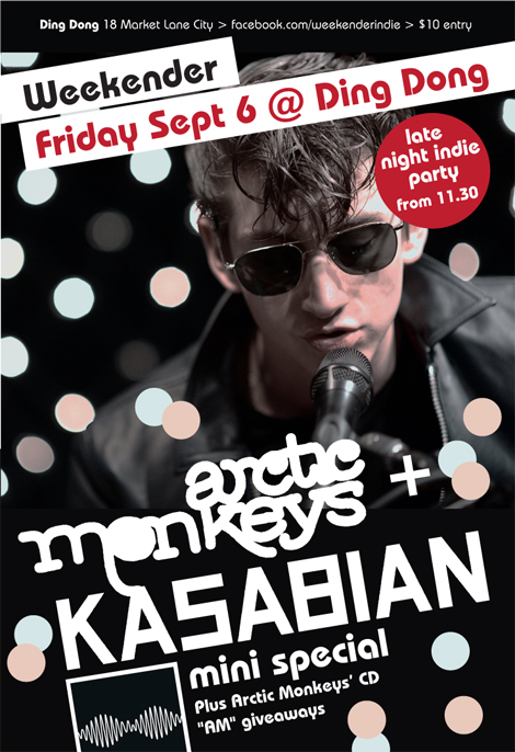 MONKEYS_AND_KASABIAN Arctic Monkeys and Kasabian perform at Ding Dong Lounge