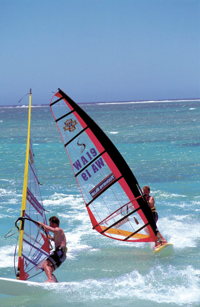 Windsurfers in Exmouth
