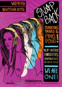 Flyer for Snapback's 1st birthday celebrations.