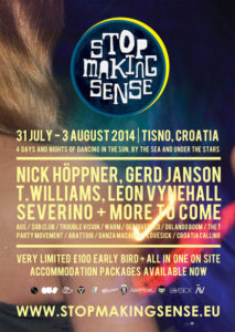 Stop making sense Festival 2014 Line UP