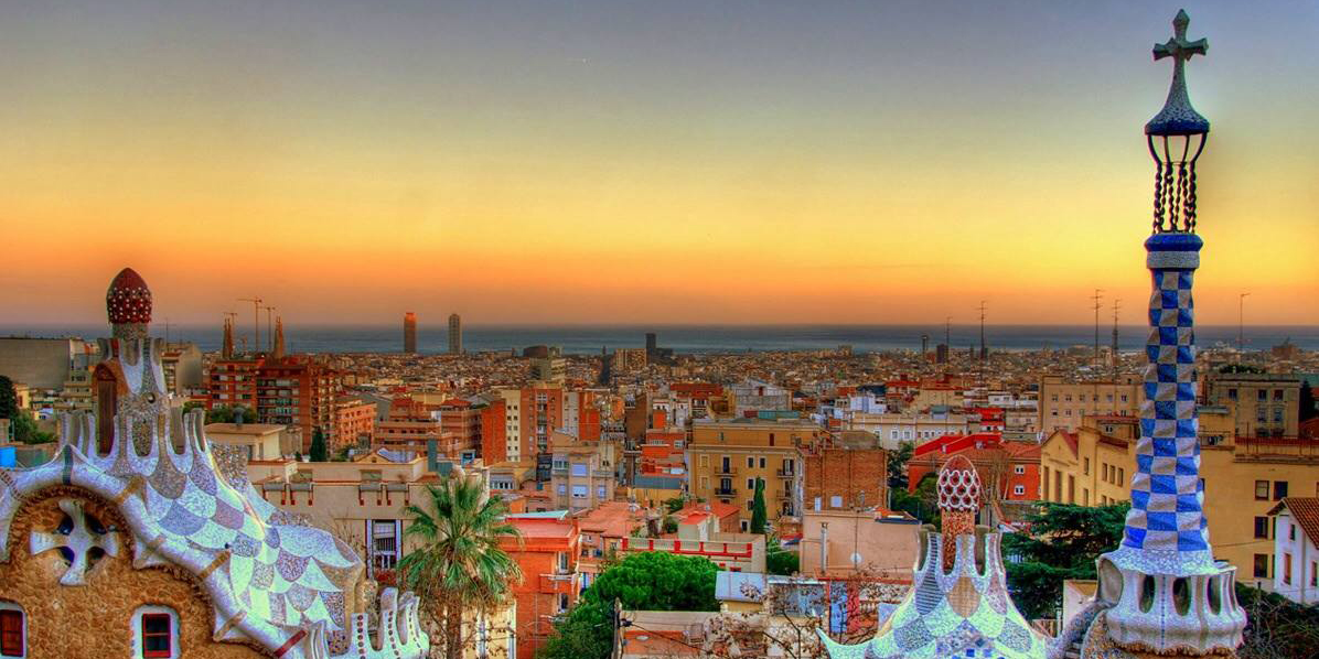 Park Guell Barcelona Barcelona landscape from Park Guell