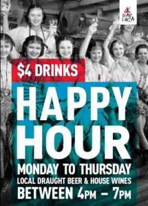 Happy Hour at Bar Luca from 4-7pm