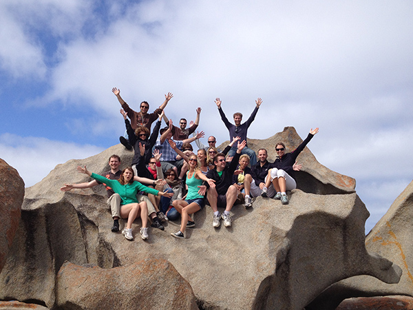 People on rock Kangaroo Island Kangaroo Island Adventure Tours