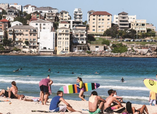 Bondi Beach beachside view