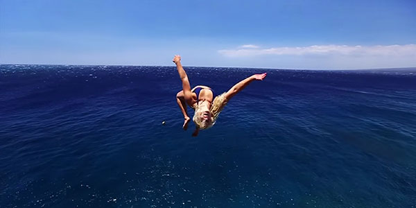 cliff diving