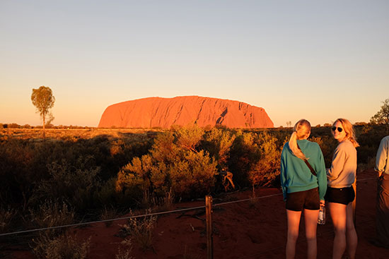 uluru at sunset