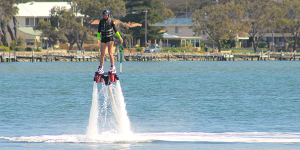 Flyboarding-on-Mandjar-Bay-01 girl flyboarding in western australia