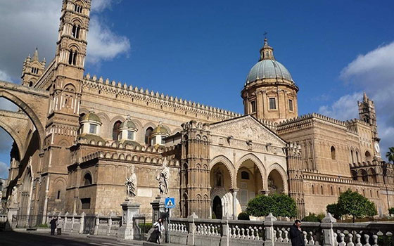 beautiful building in palermo in italy