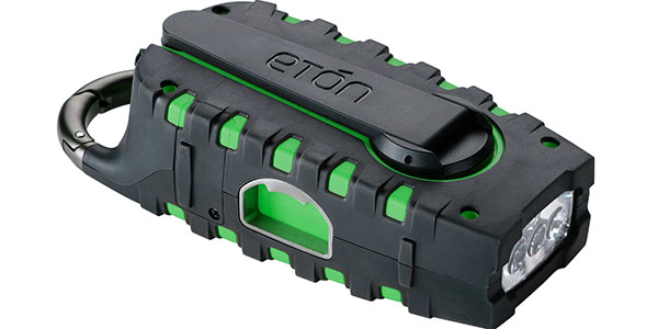 festival gadget with radio, torch, bottle opener and phone charger