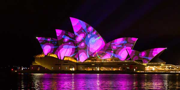 sydney opera house during vivid sydney