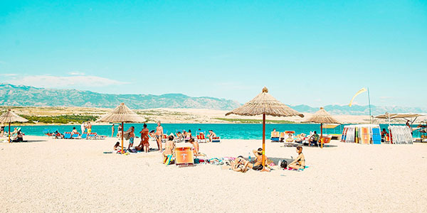 sunny beach in croatia