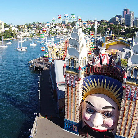 luna park sydney in the sun