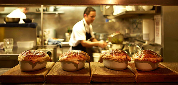 pies in a restaurant