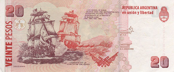 argentine 20 pesos