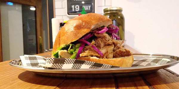 burger in melbourne cafe