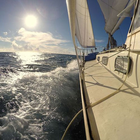 sailing boat in fiji
