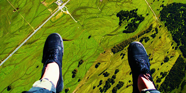feet in mid air over new zealand