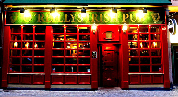 outside of an irish pub in sweden