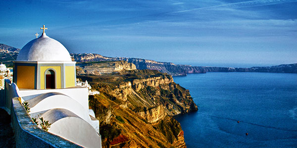 view from santorini greece