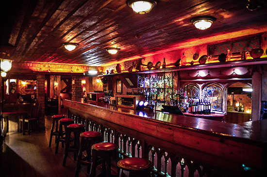 inside an irish bar in london