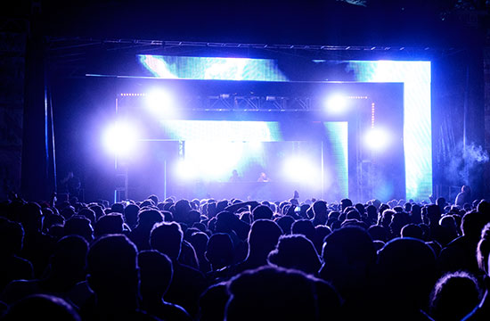 crowd and stage shot at eastern electrics
