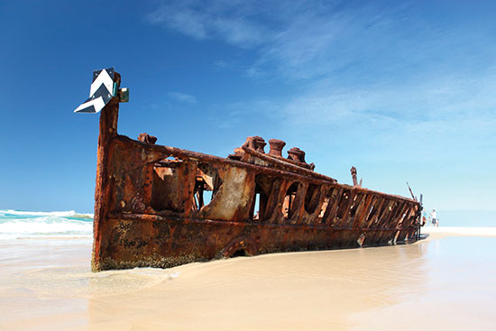 waheno shipwreck on fraser island