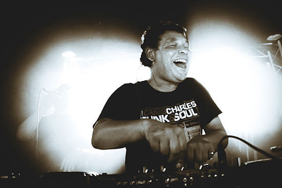 DJ craig charles on the decks