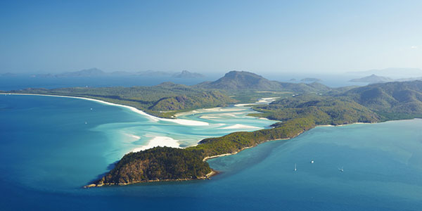 aerial view of the whitsundays