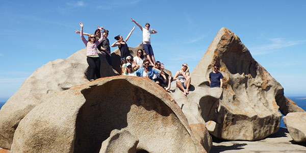 people standing on remarkable rocks kangaroo island