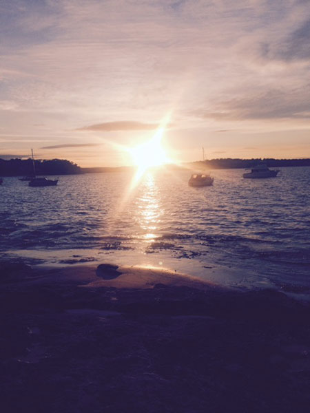 sunset in bundeena sydney
