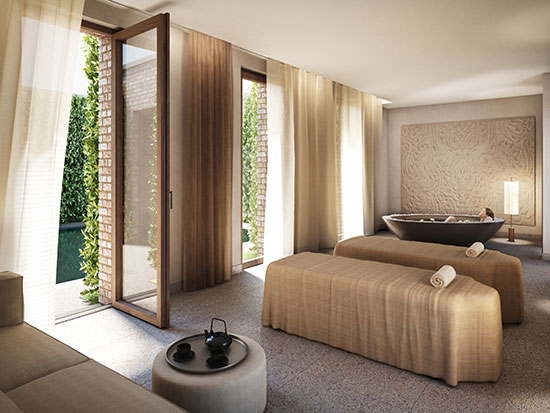 massage beds in treatment room spain