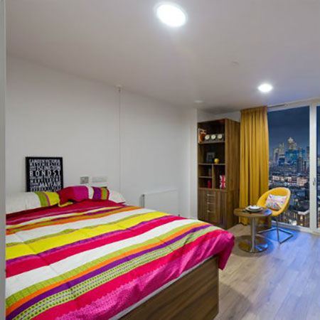 colourful university bedroom