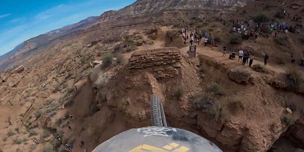 red bull rampage cliff fall canyon jump