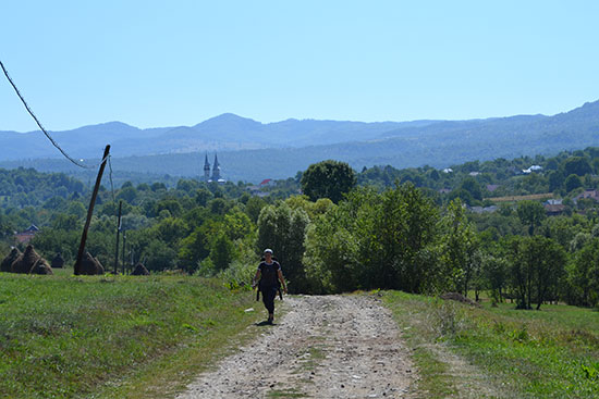 walking to breb village romania