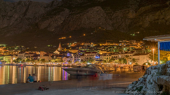 sailing in croatia at night