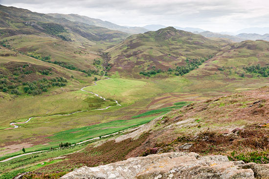 south loch ness walking trail in scotland