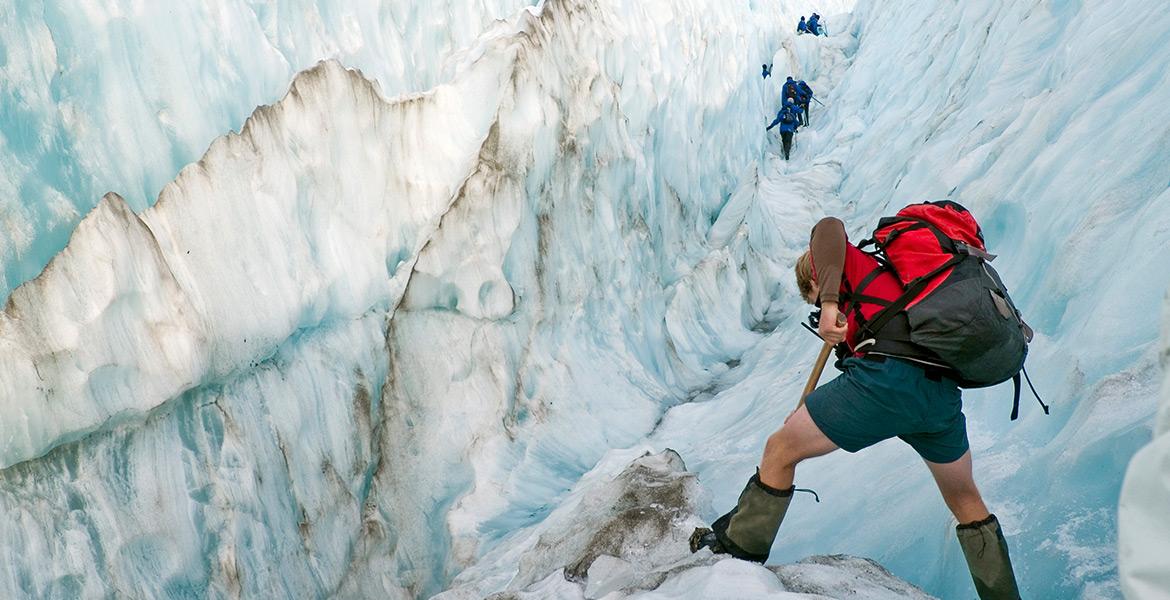 New Zealand Tours Glacier cravas climb
