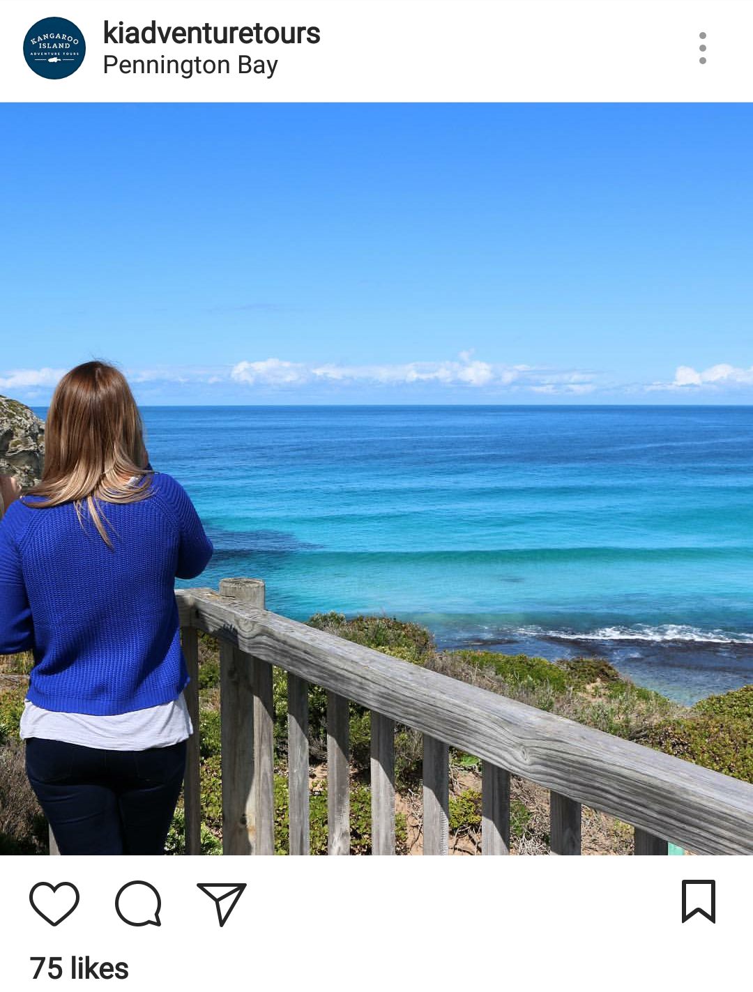 lady looking out to sea at kangaroo island