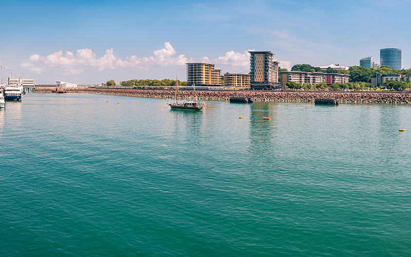 The Darwin waterfront is a popular place for restaurants, shops, Things to in Darwin January