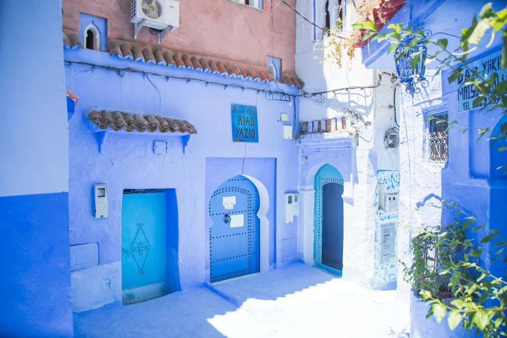 The blue city touristy spots in Morocco